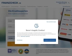 FINANZCHECK · DE, Business, Credit, Mortgage credit, Cash credit, loan, money, credit