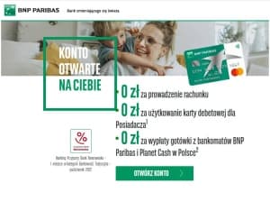 BNP Paribas · Konto otwarte na Ciebie · PL, Business, Cards, Debit card, Account, Personal account, bank, finance