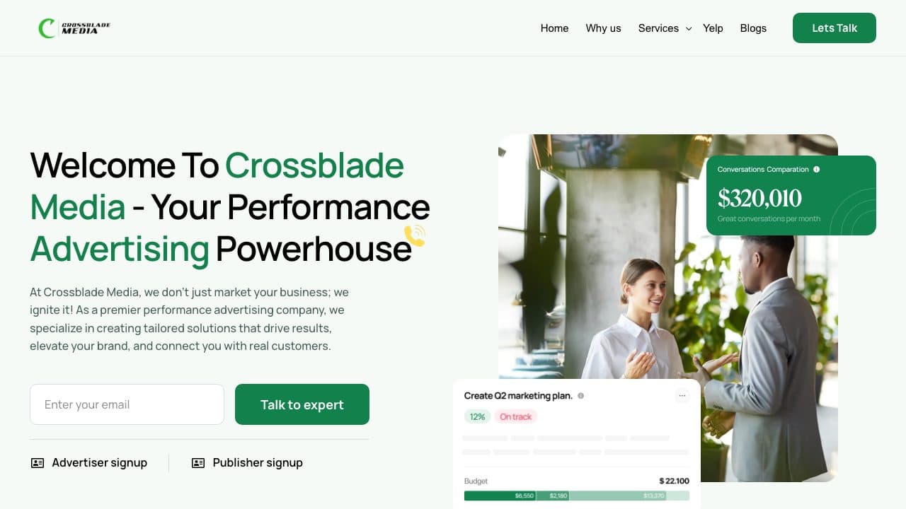 Crossblade Media homepage