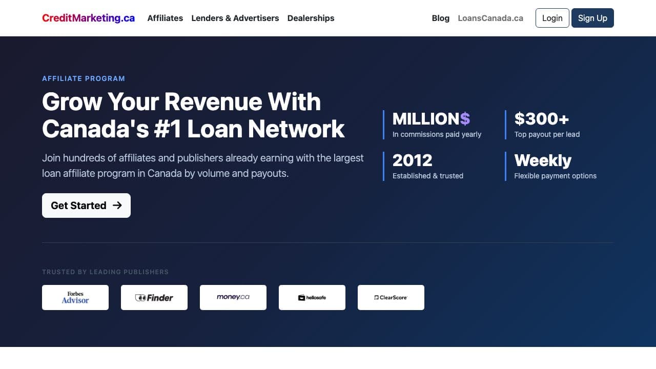Leads Canada homepage