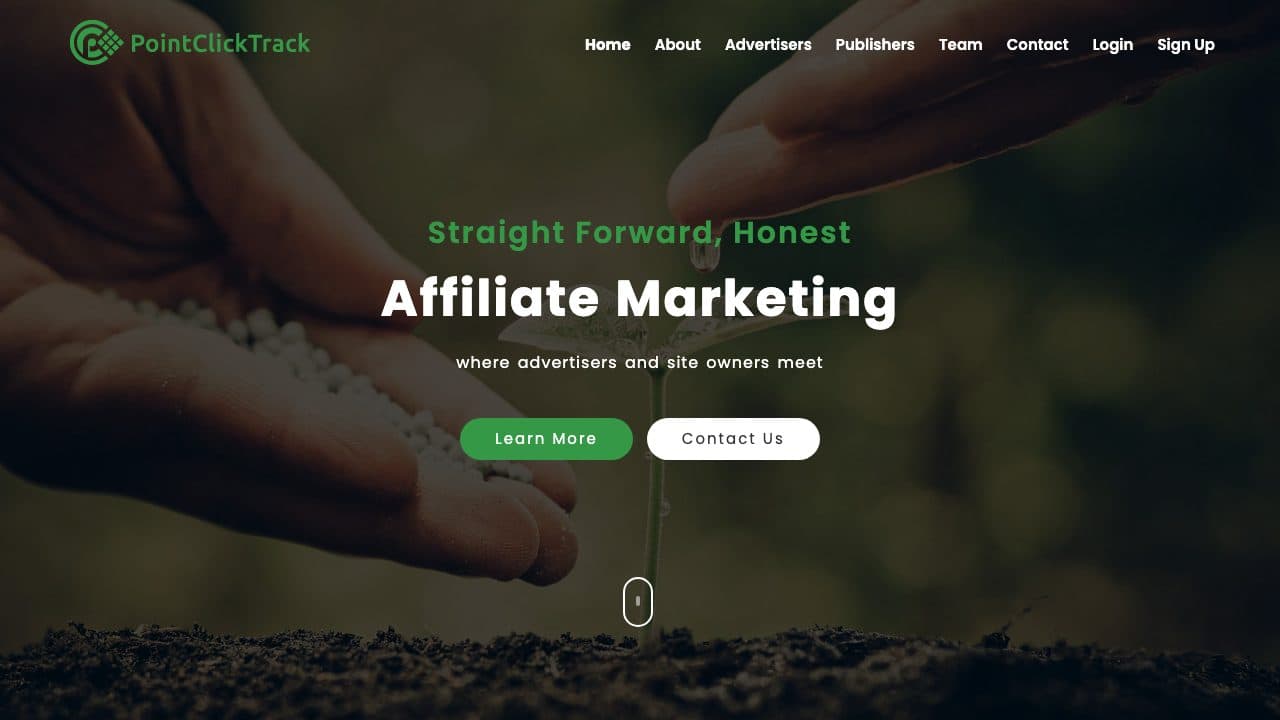 PointClickTrack homepage