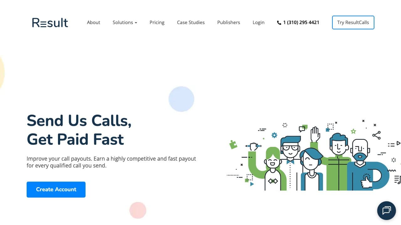 ResultCalls homepage