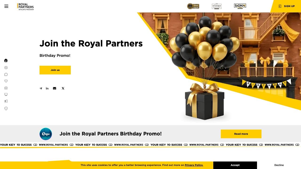 Royal Partners homepage
