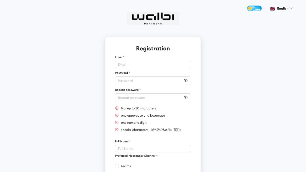 Walbi Partners homepage