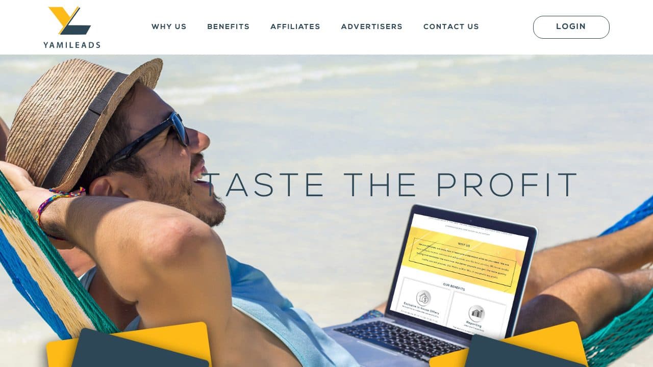 YamiLeads homepage